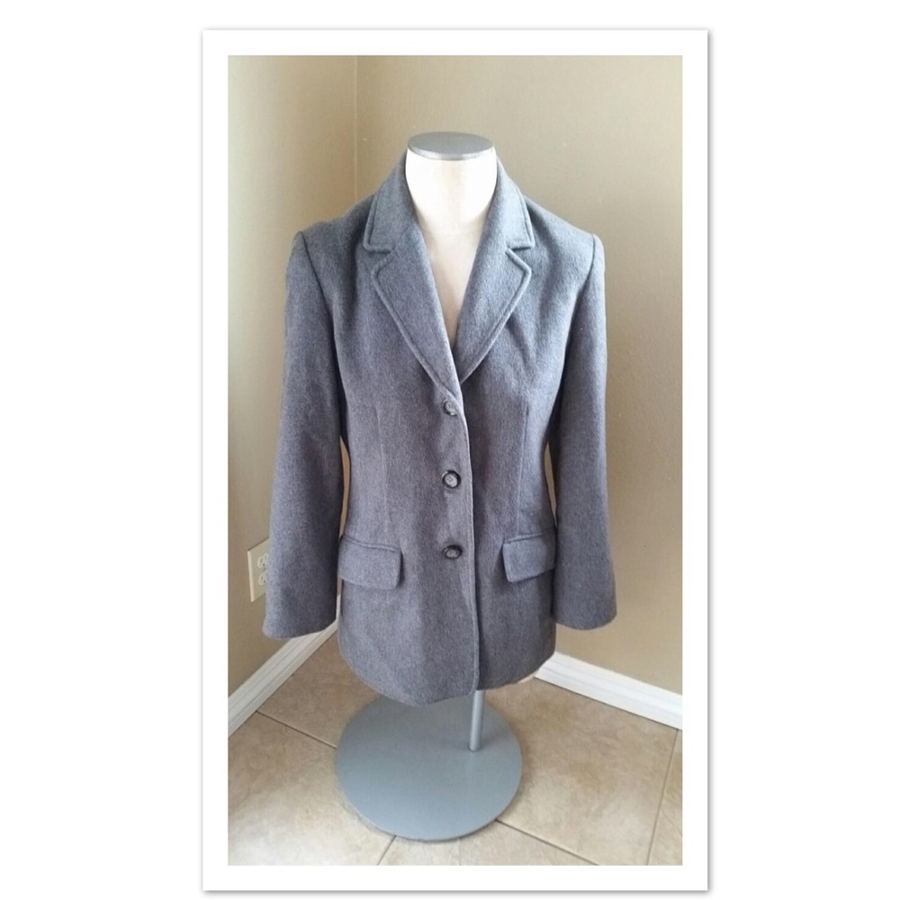 Louben gray wool/cashmere blend soft coat jackets